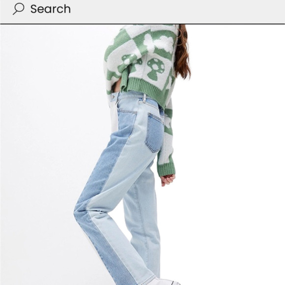 Pacsun Eco Hopper Patch Mom Jeans size 27 - Picture 7 of 11